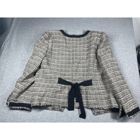 LOFT Navy and White Tweed Blazer - Picture 8 of 8